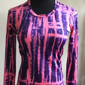Under Armour tie dye long sleeve, fitted, sm